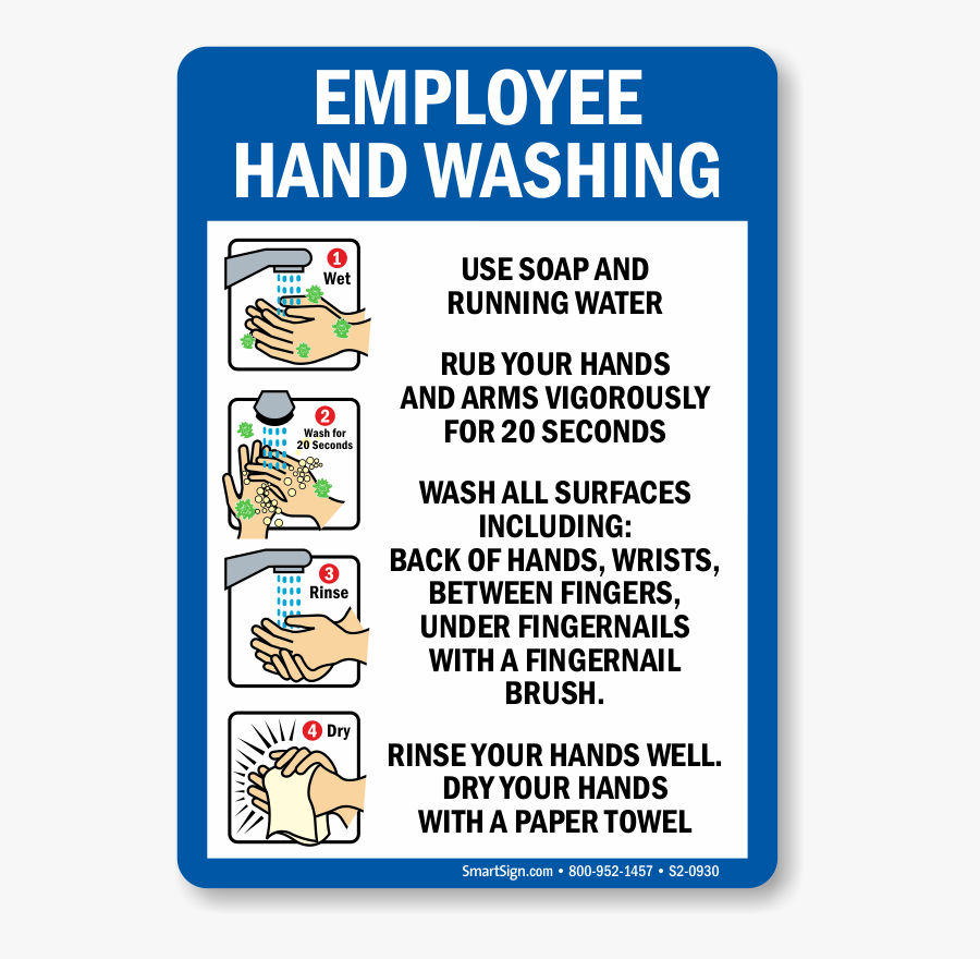 Transparent Wash Your Hands Clipart Employee Hand Washing Sign Free