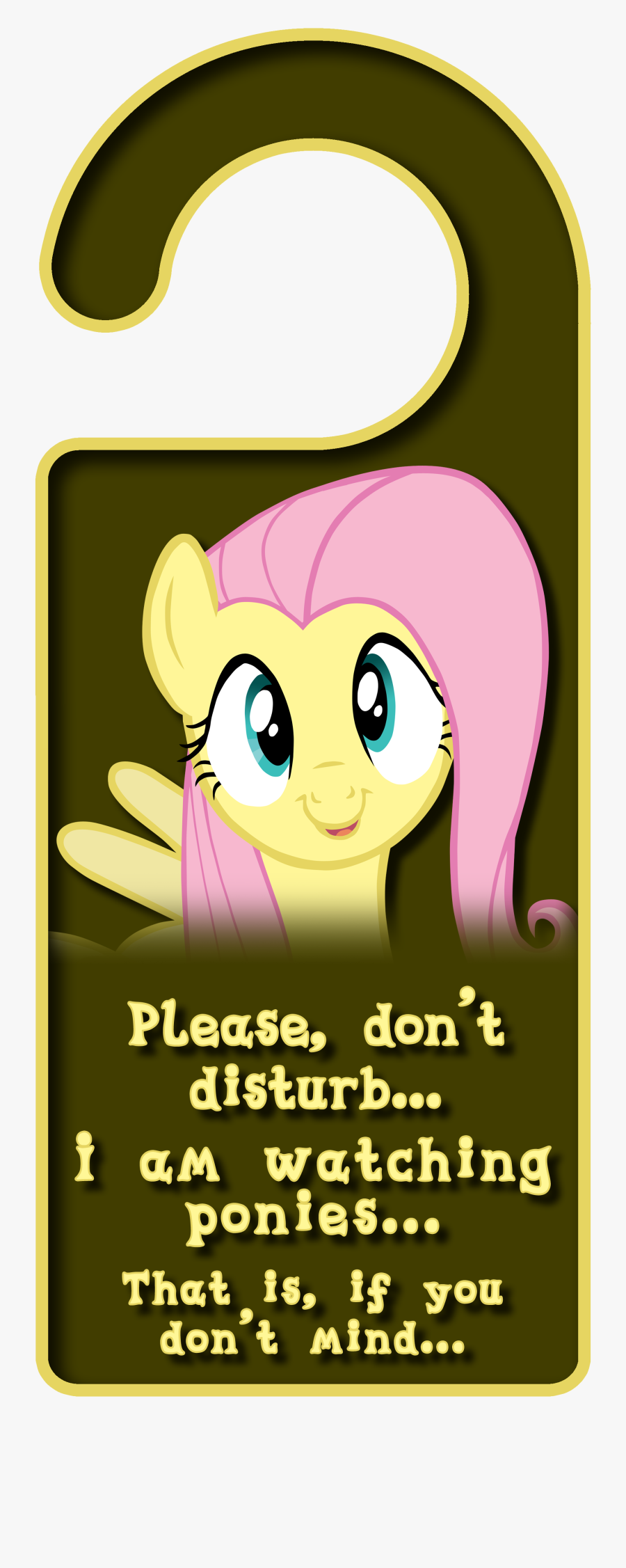 Transparent Door Knob Clipart - Adorable Fluttershy Mlp, Transparent Clipart