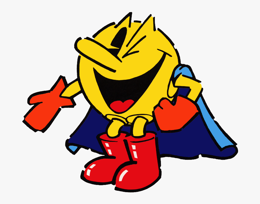 Cartoon,yellow,facial Expression,red,clip Character,art,line - Super Pac Man Artwork, Transparent Clipart