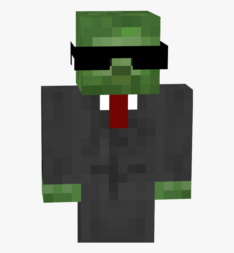Minecraft Mods Skeleton Mob - Minecraft Zombie With Sunglasses, Transparent Clipart