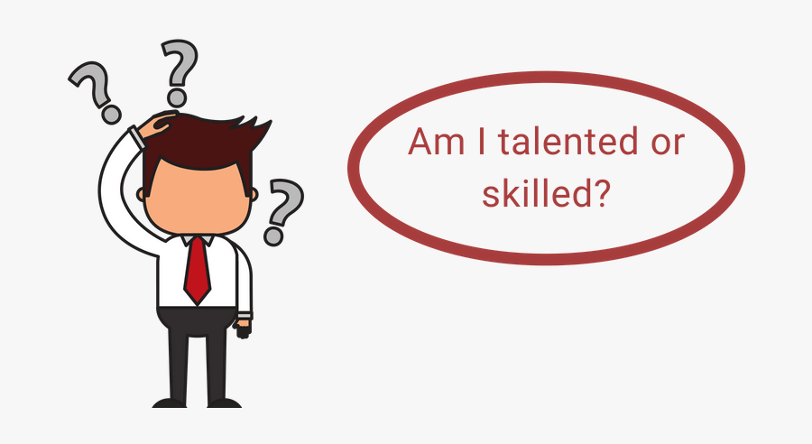 Are You Talented Or Skilled - Business Man Icon In Doubt, Transparent Clipart