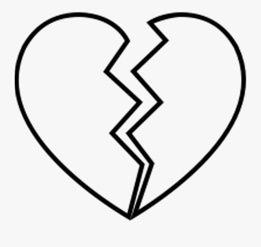 Transparent Dibujar Clipart - Broken Heart Line Art, Transparent Clipart