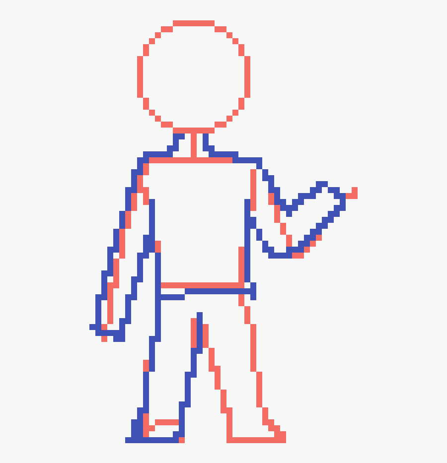 Pixel Person Draft Clipart , Png Download - Cute Bunny Pixel Art, Transparent Clipart