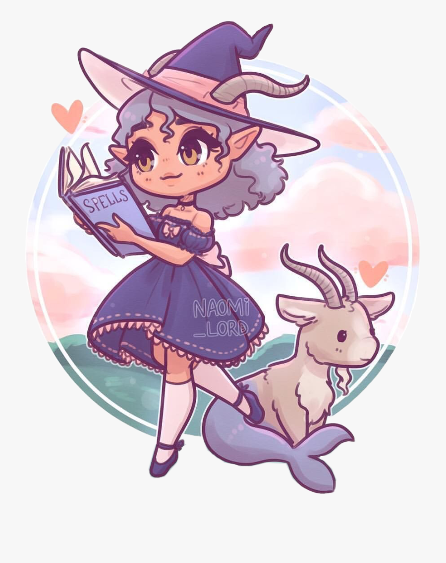 Transparent Cute Witch Clipart - Naomi Lord Art Witch, Transparent Clipart