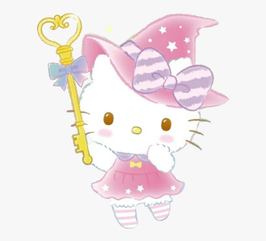 Hellokitty Sanrio Halloween Kawaii Cute Witch Hello Kitty Witch Stickers Free Transparent Clipart Clipartkey