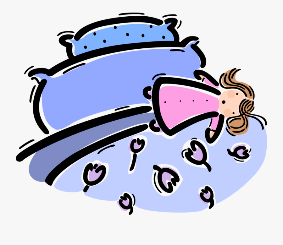 Bedroom Bed With Child S Toy Image, Transparent Clipart