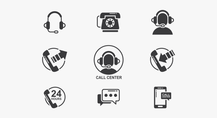 Call Center Icons Vektor - Call Center Icons Vector, Transparent Clipart