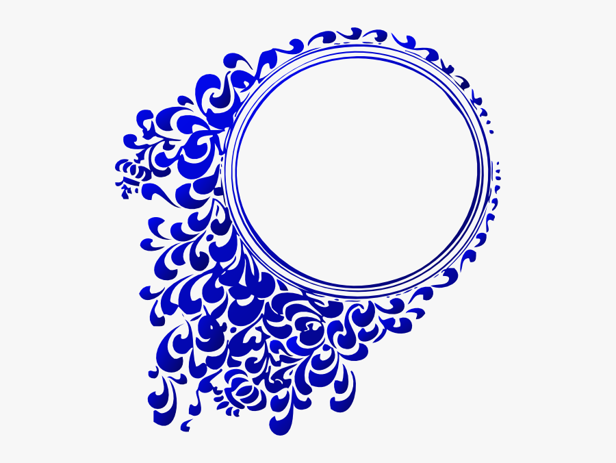 Blue Round Border Svg Clip Arts - Blue Circle Design Logo, Transparent Clipart