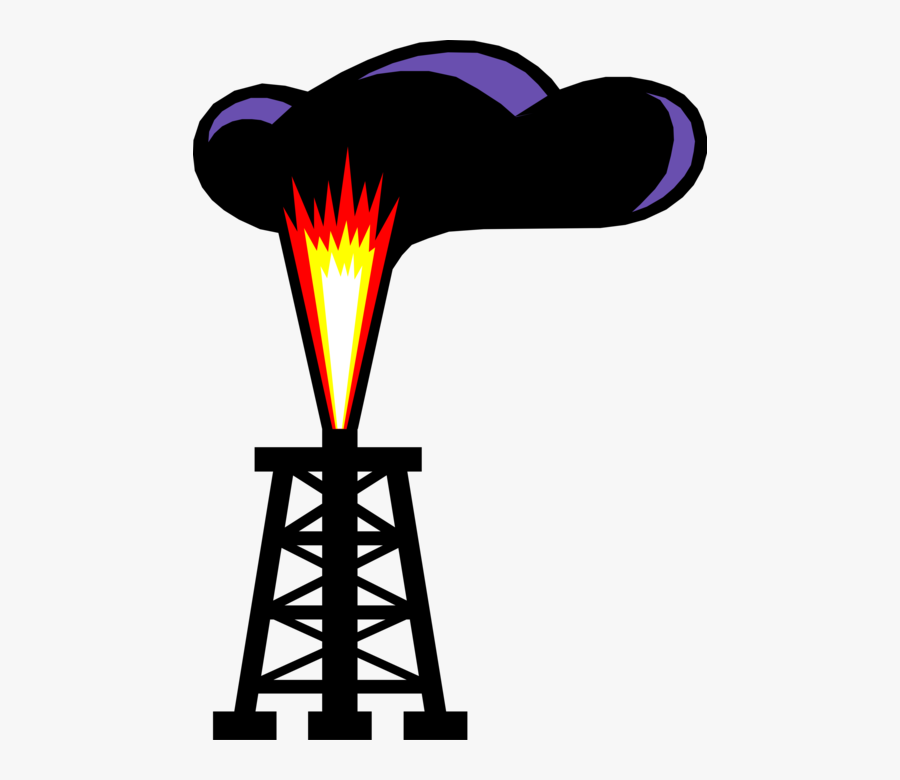 Vector Illustration Of Fossil Fuel Petroleum Indistry - Fossil Fuel Clipart, Transparent Clipart