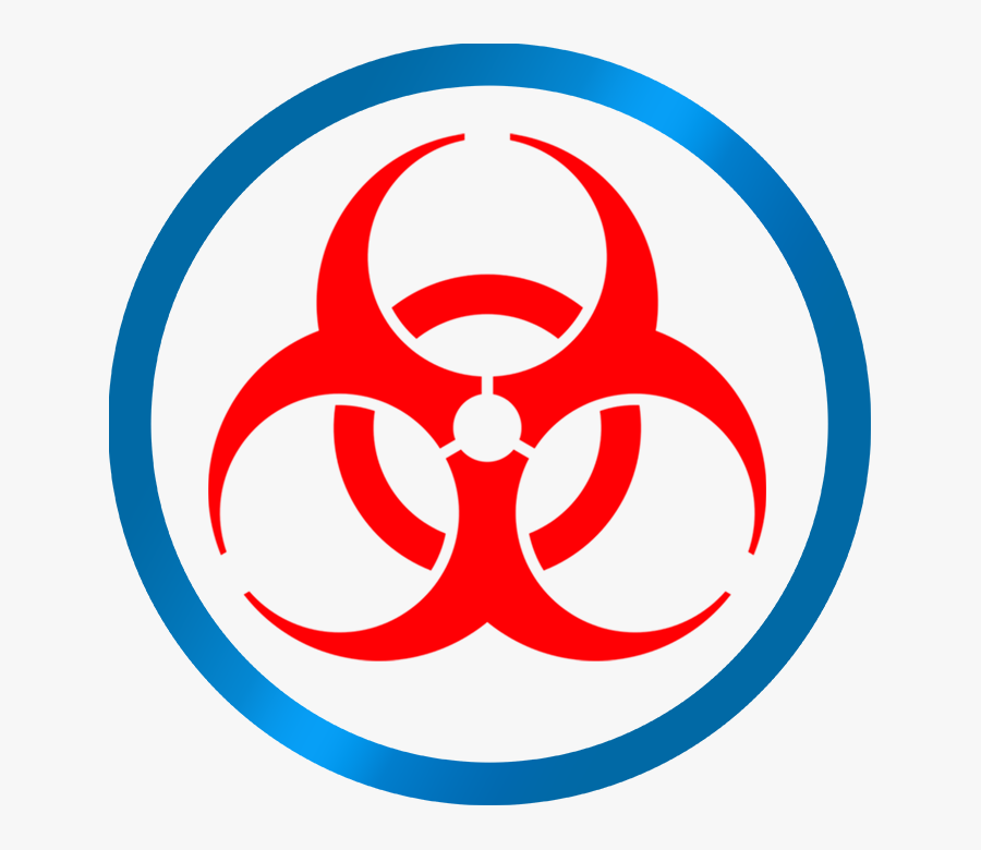 Transparent Mold Clipart - Biohazard Symbol Blue, Transparent Clipart