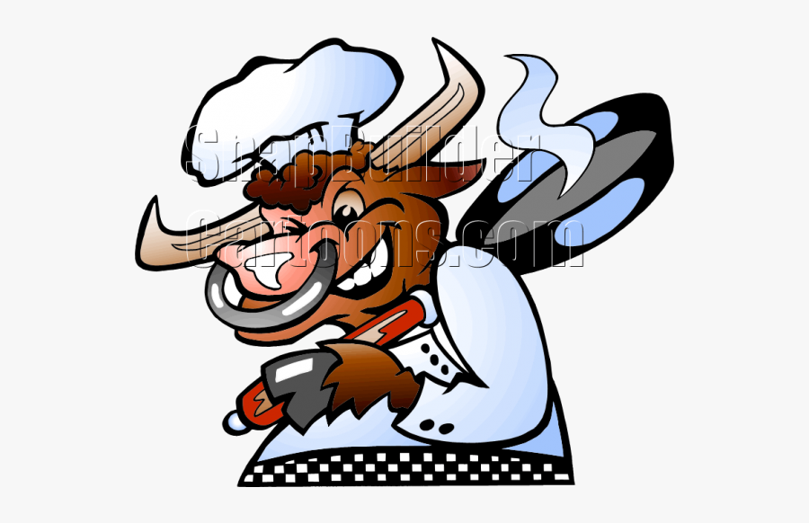Cow Clipart Chef - Chef Bull, Transparent Clipart