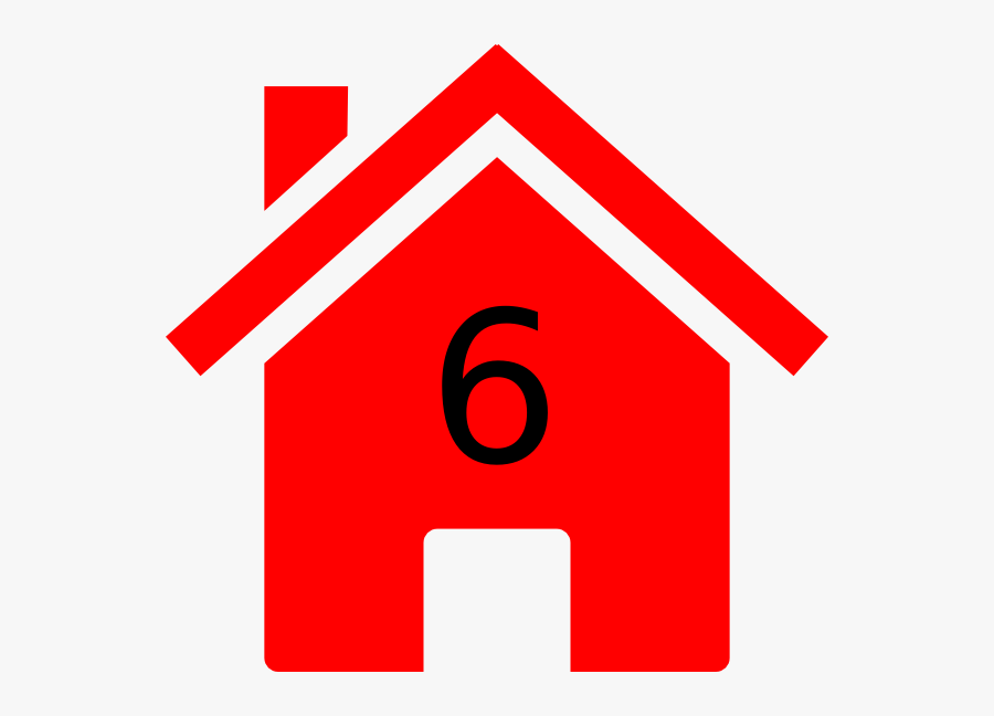 How To Set Use Six Red House Clipart - Home Icon Vector Png, Transparent Clipart
