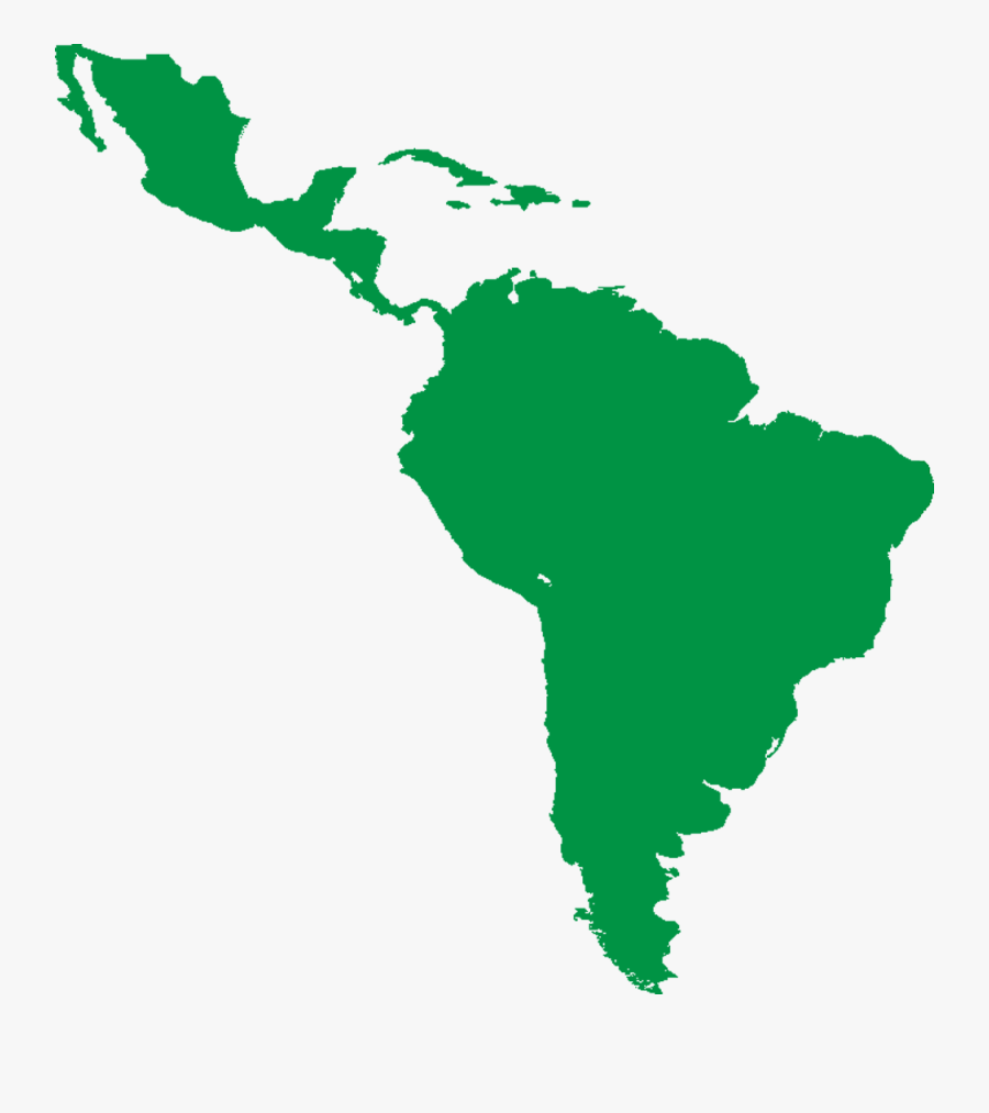 Green,map,clip Art,world - Latin America Map Svg, Transparent Clipart