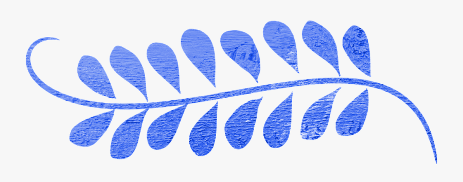 Leaf, Swirl, Blue, Decoration, Border, Curly, Curves - Leaf Text Divider Transparent, Transparent Clipart