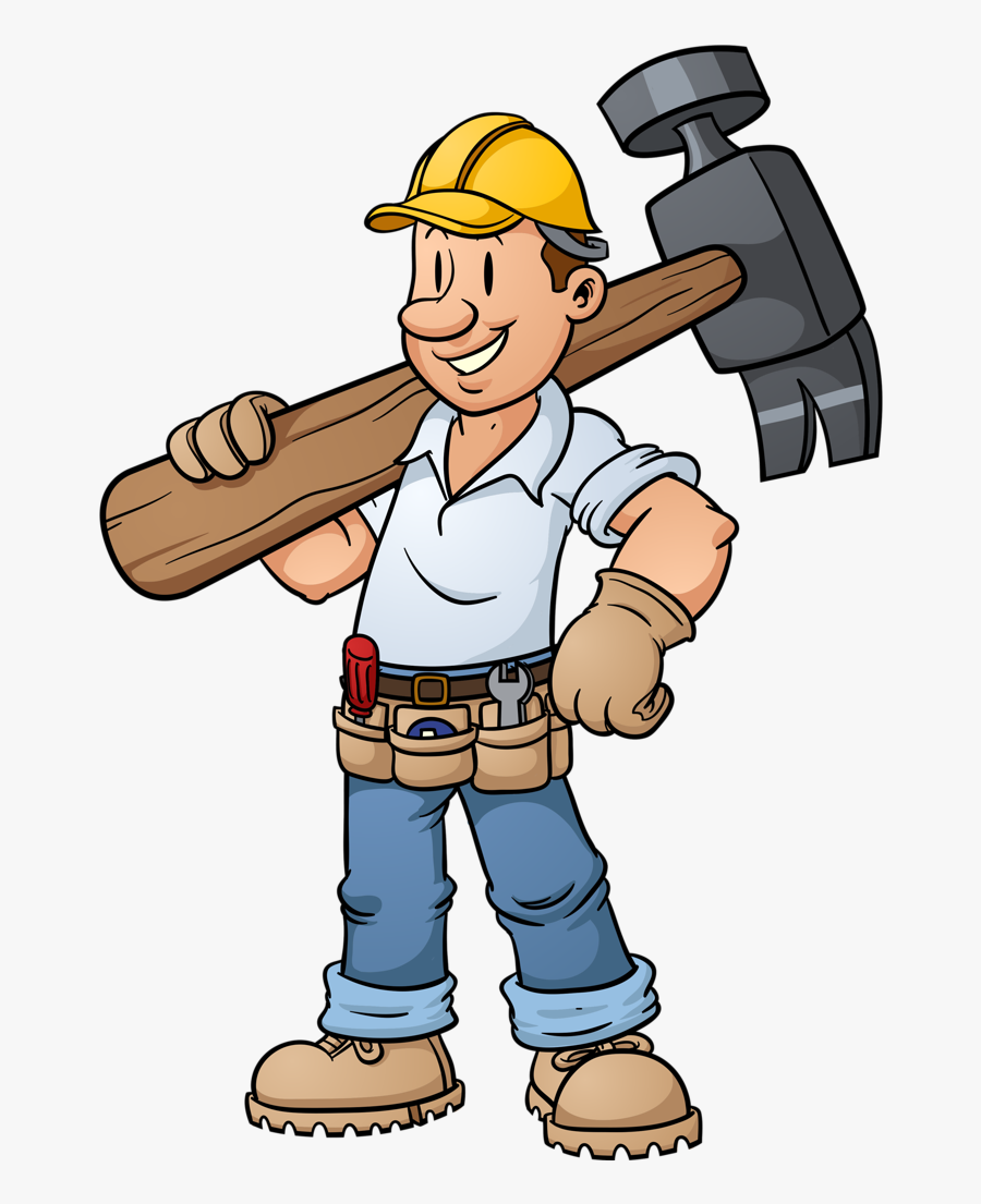 Construction Worker Cartoon Png, Transparent Clipart