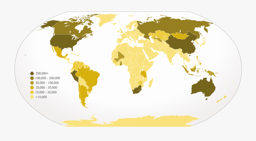 Transparent Gold Miner Clipart - Gold Mines World Map, Transparent Clipart