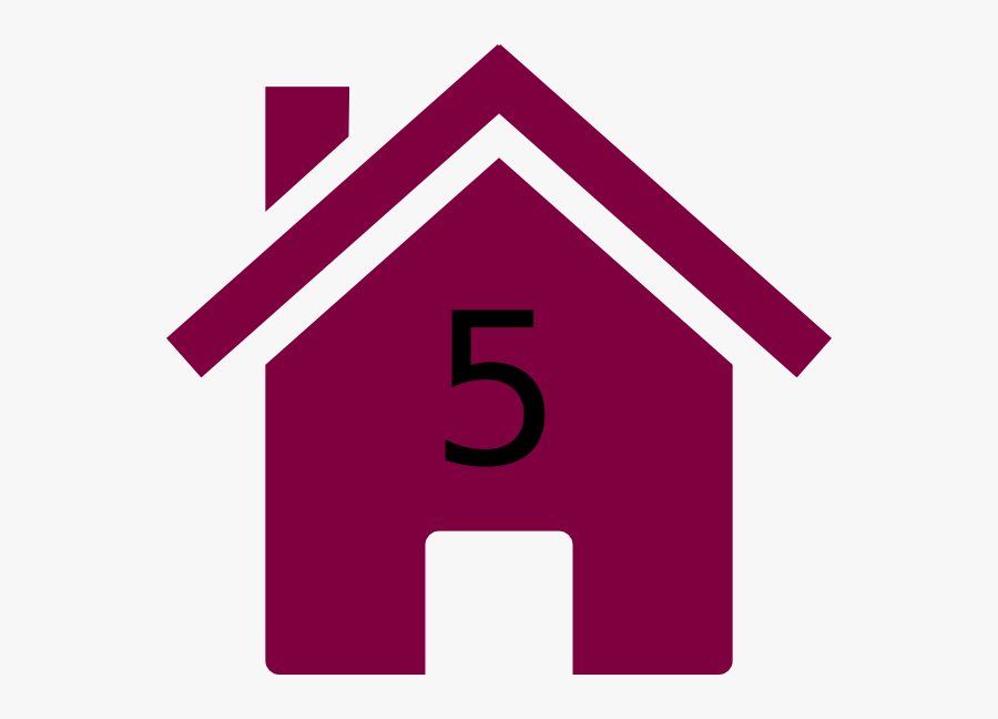 Five Purple House Svg Clip Arts - Home Icon Vector Png, Transparent Clipart