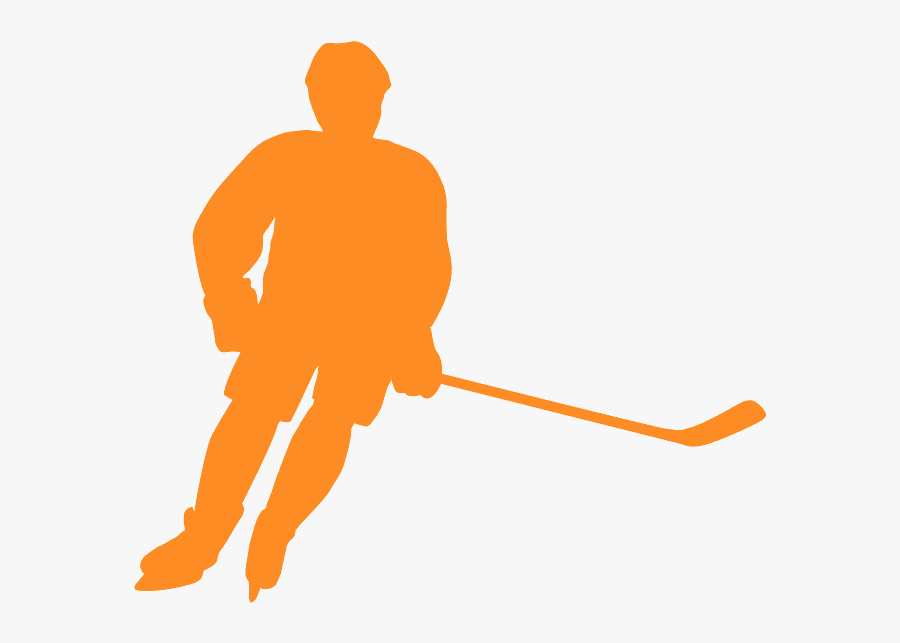 Silhouette Hockey, Transparent Clipart