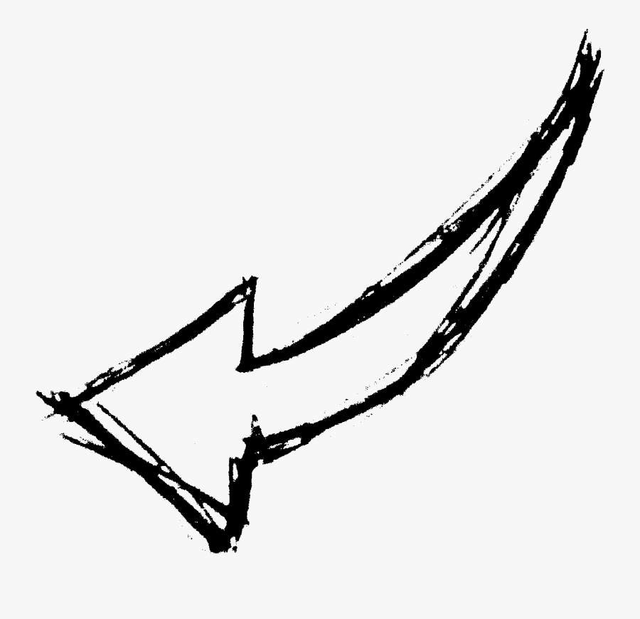 White Hand Drawn Arrows Png - Hand Drawn White Arrow Png , Free