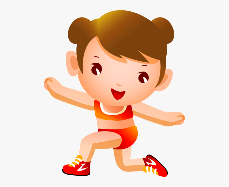 Cartoon Illustration Aerobics Girls - Senam Kartun Png, Transparent Clipart