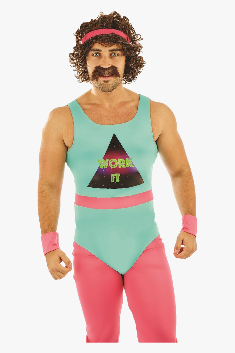 Mens 80s Workout Fancy Dress Costume - Aerobic Outfit , Free ...