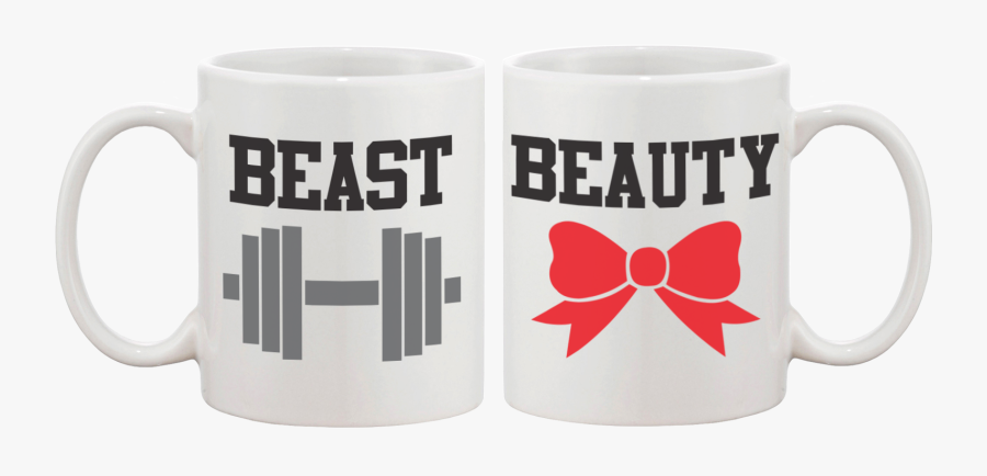 Beauty And Beast Matching Coffee Mugs - Marching Couple T Shirt, Transparent Clipart