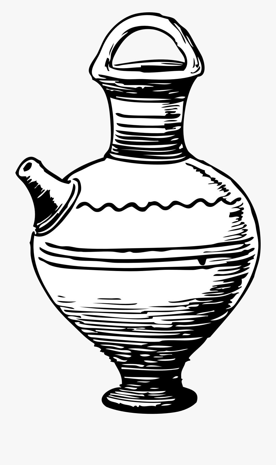 Pottery Clipart Coloring - Pottery Black And White, Transparent Clipart