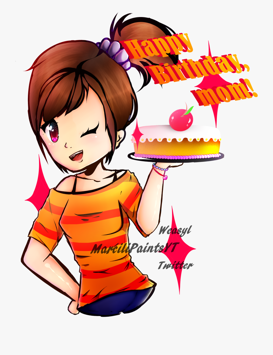 【gift】- Happy Birthday, Mom - Happy Birthday Mom Cartoon, Transparent Clipart