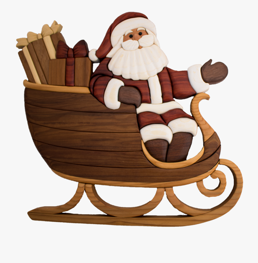 Scrollsaw Santa Claus, Transparent Clipart