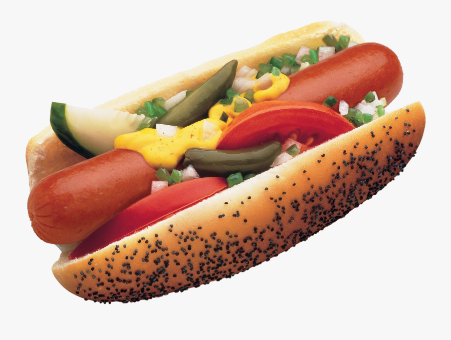 Transparent Hotdogs Clipart - Chicago Style Hotdog, Transparent Clipart