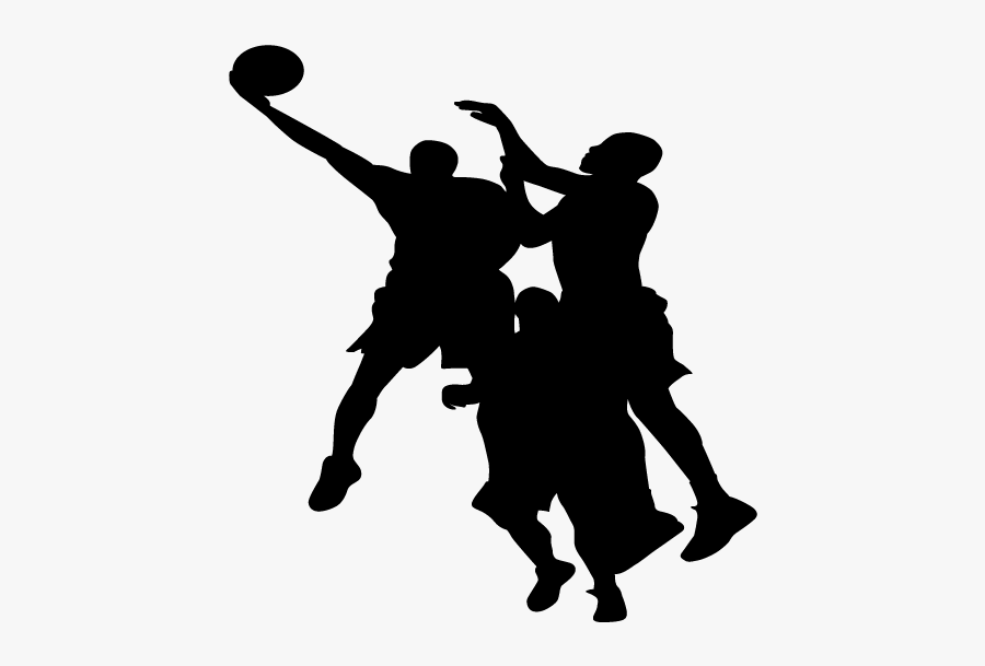 Windsor-detroit Bridge Authority Silhouette Basketball - Team Playing Basketball Silhouette, Transparent Clipart