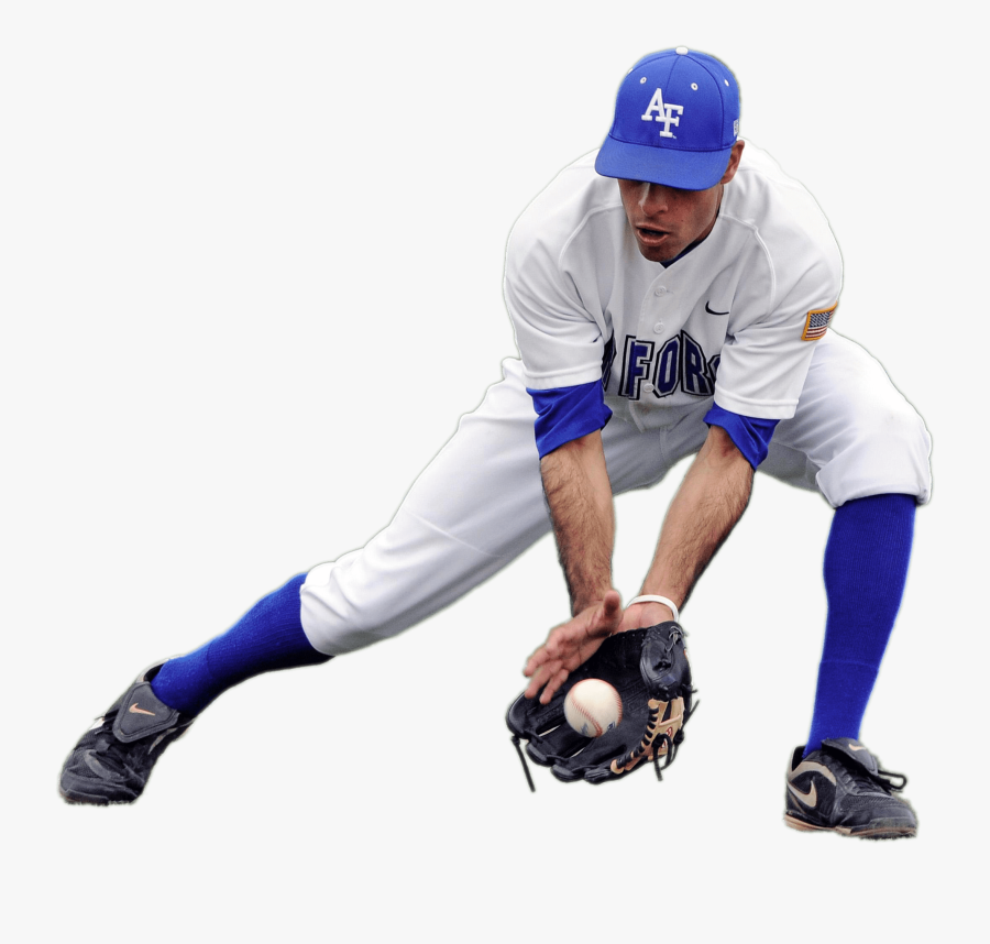 Baseball Player Catching Low Ball - Baseball Player Png, Transparent Clipart