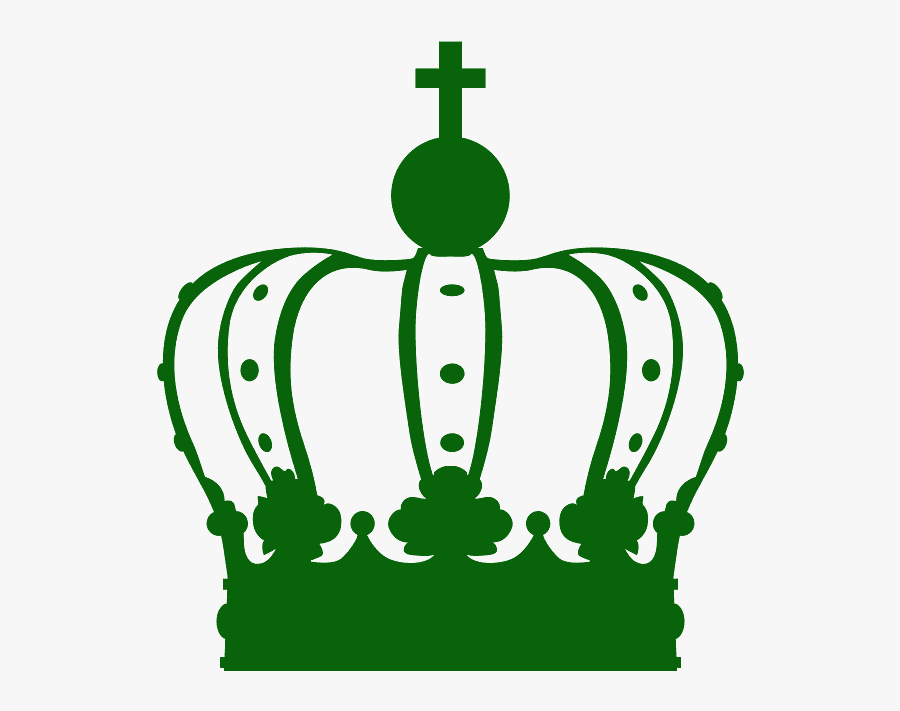 Crown Outline In Red, Transparent Clipart