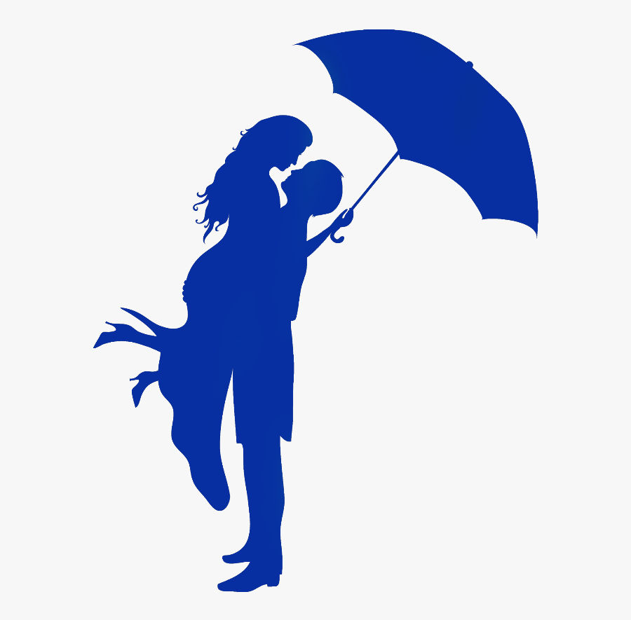 Umbrella Silhouette Png - - Woman Holding Umbrella Silhouette, Transparent Clipart