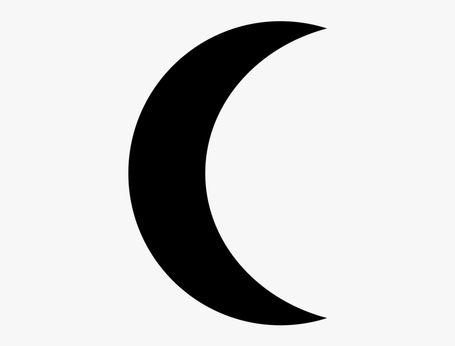 Angle,monochrome Photography,symbol - Silueta De Una Luna, Transparent Clipart