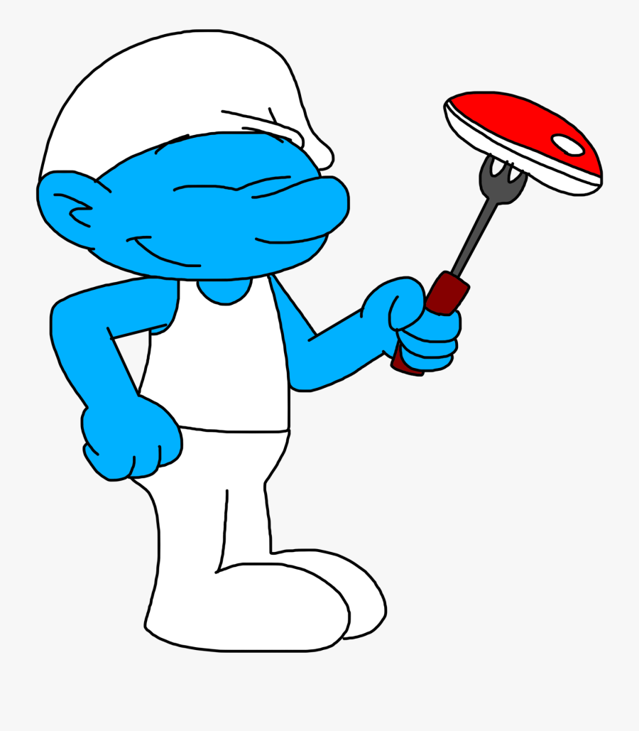 Baker Smurf After Making Barbecue By Marcospower - Bbq Smurf , Free ...