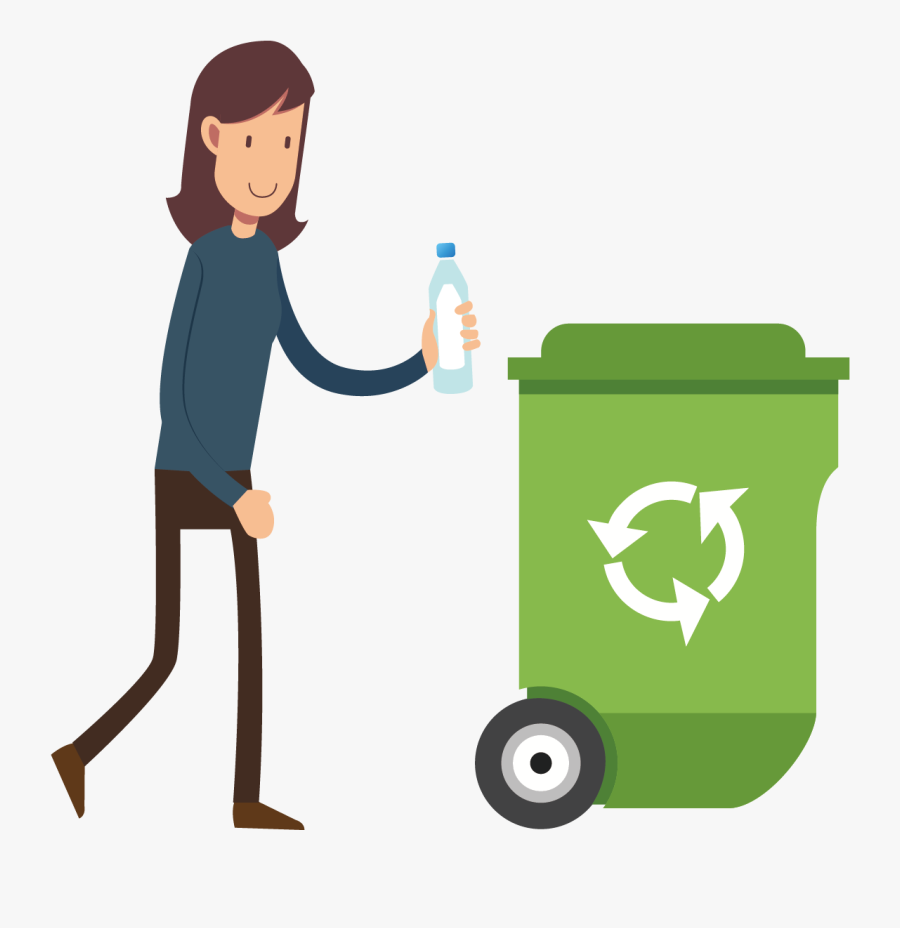 Waste Container Recycling Throwing - Man Throwing Garbage Png, Transparent Clipart