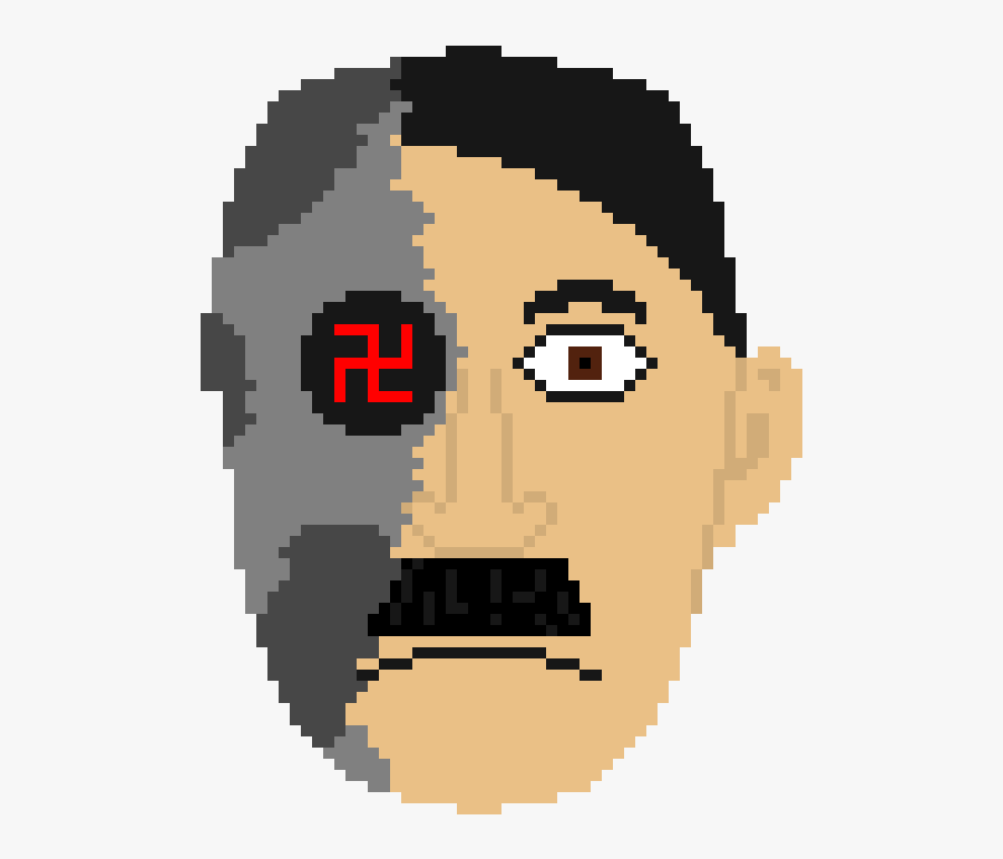 Transparent Hitler Face Png - Hitler Pixel Art Minecraft, Transparent Clipart