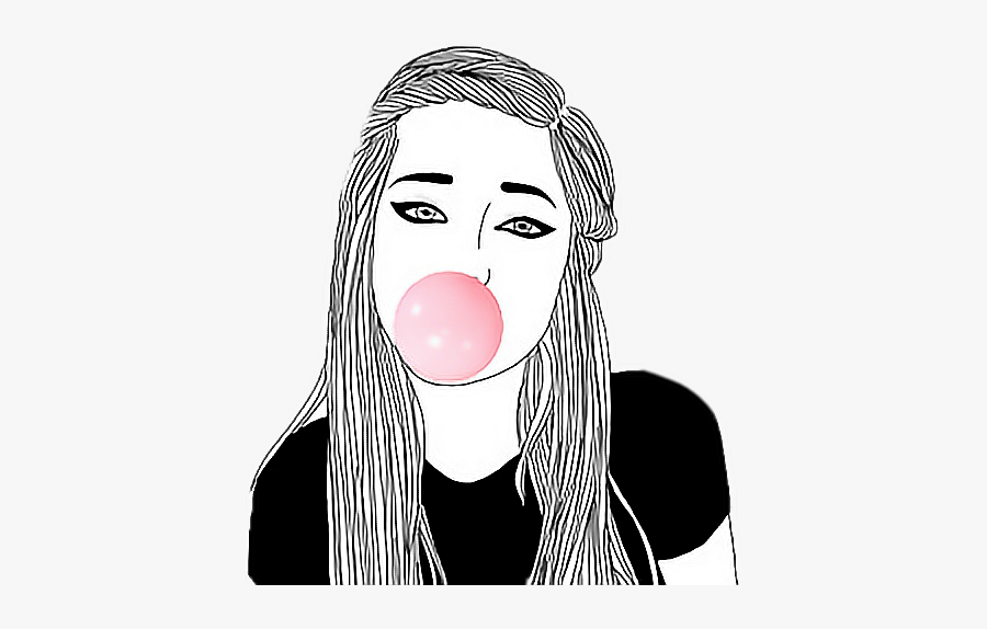 #tumblr #bubblegum #girl - Girl Bubblegum, Transparent Clipart