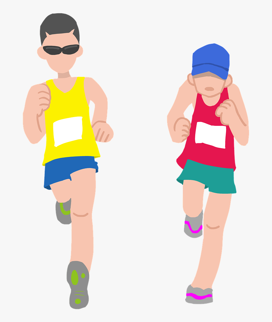 Marathon Marathon Runner Runner Free Picture - Marathon Cartoon Png, Transparent Clipart