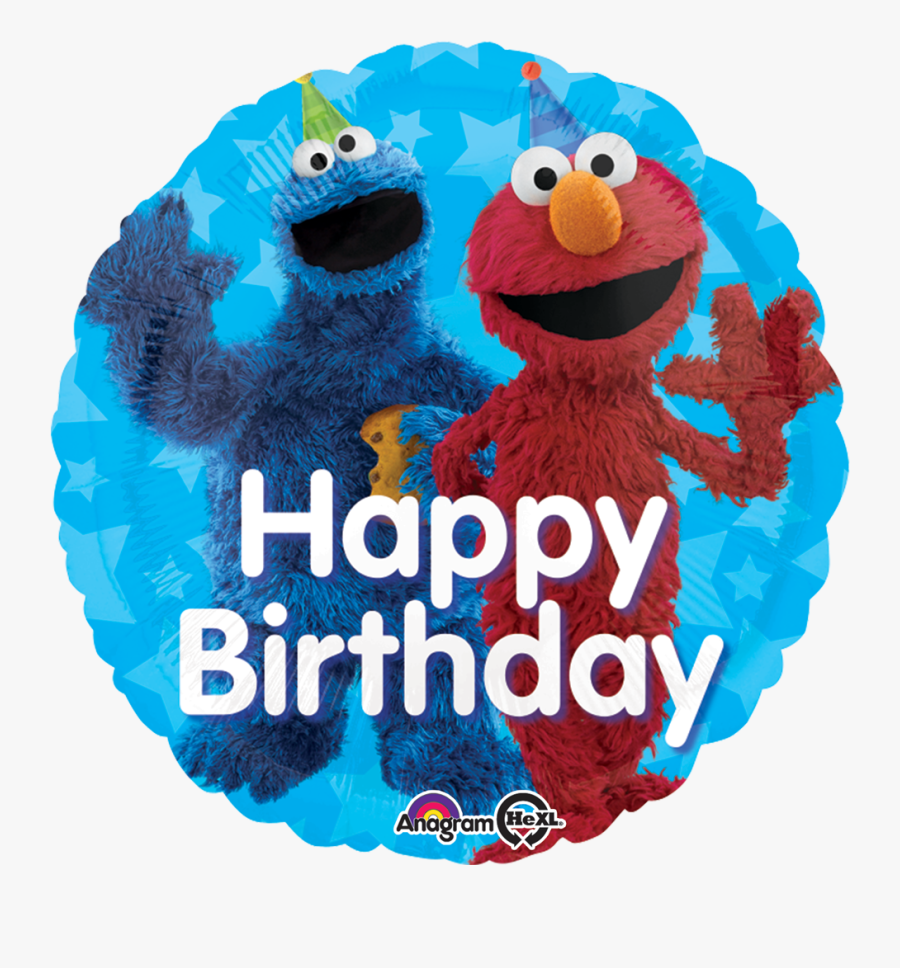 Sesame Street Fun Happy Birthday - Elmo And Cookie Monster Happy Birthday, Transparent Clipart
