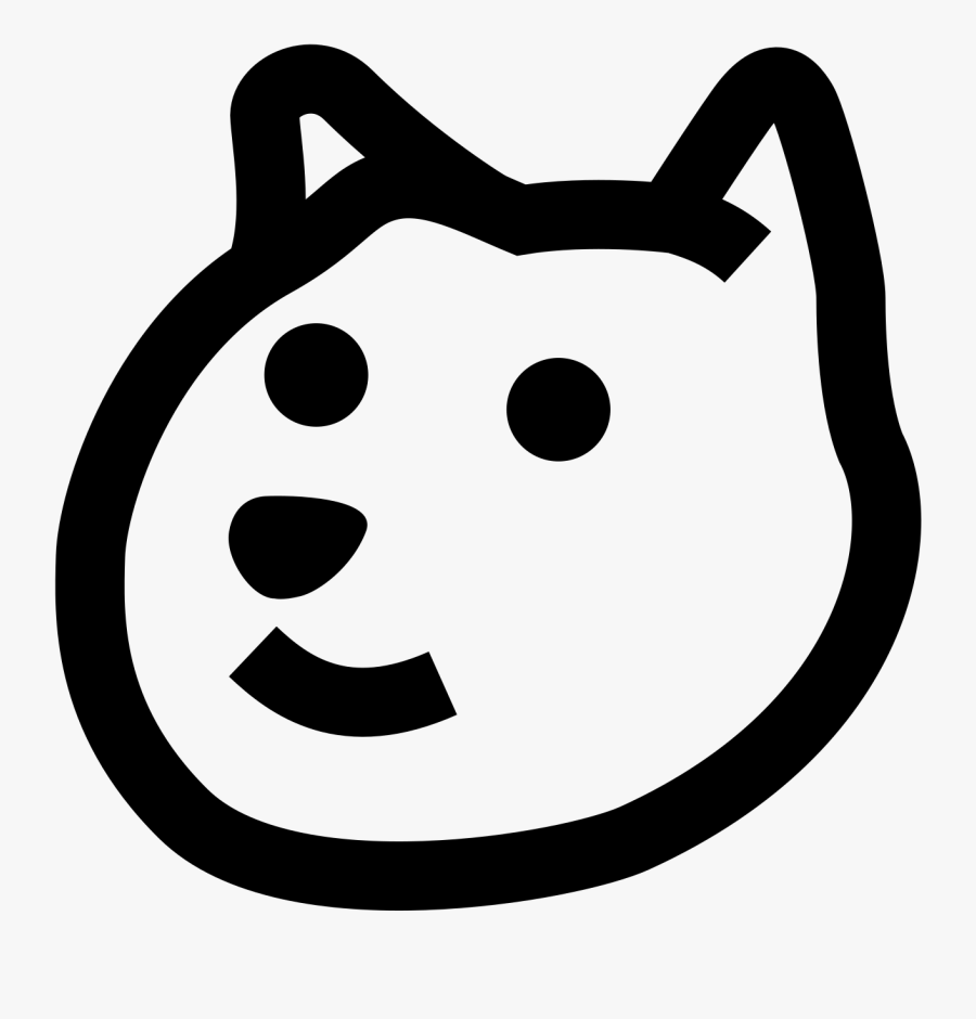 Cute Doge Icon, Transparent Clipart
