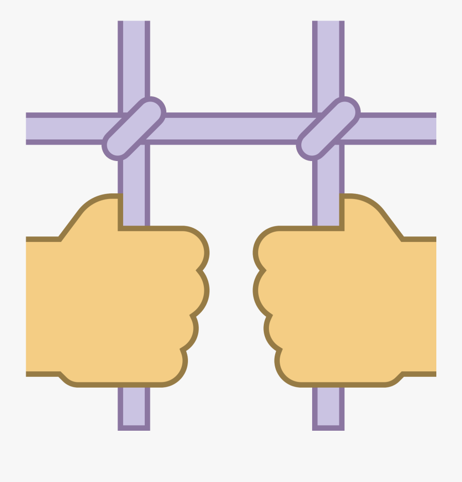 The Image Is Of Two Hands That Are Grasping Bars, Transparent Clipart