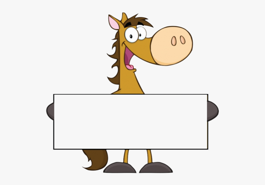 Cartoons Holding Banners, Transparent Clipart