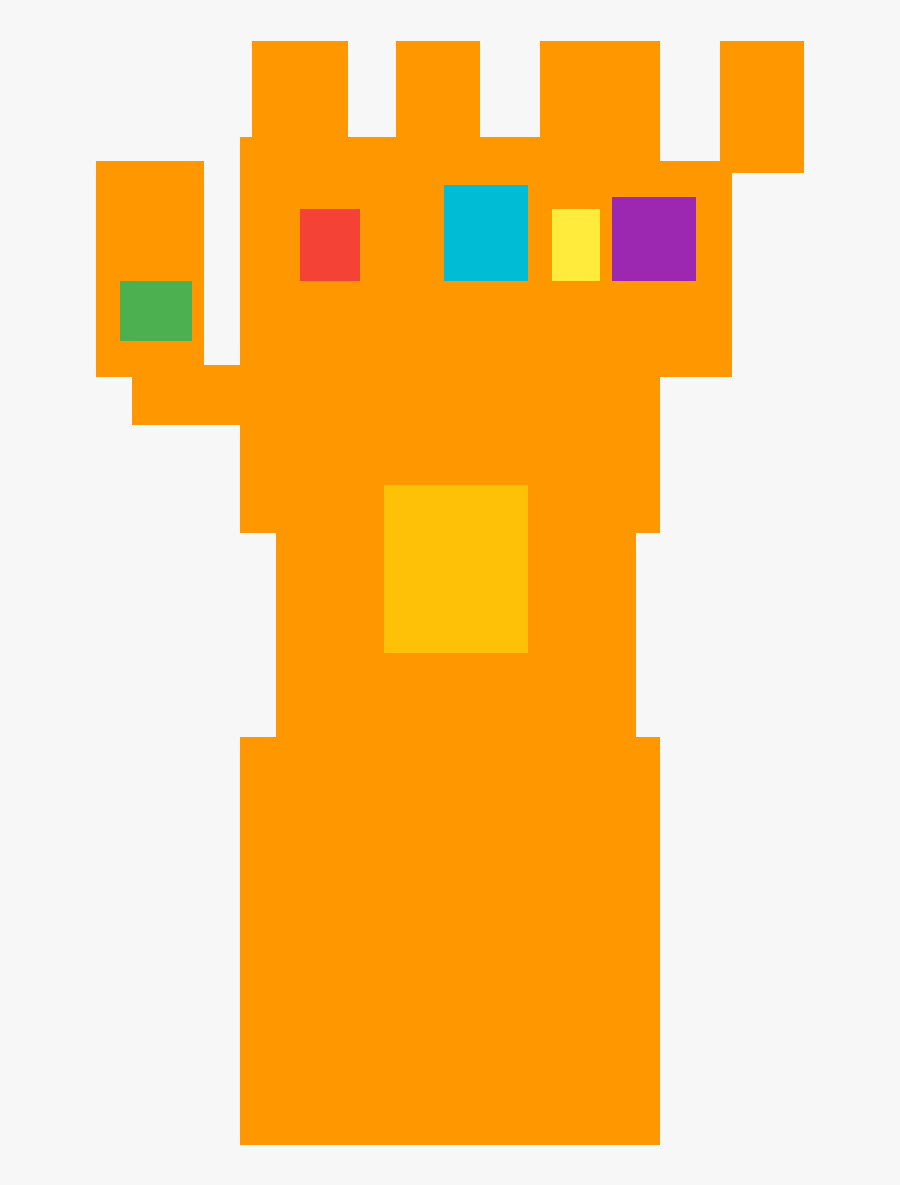 Infinity Gauntlet 8 Bit, Transparent Clipart