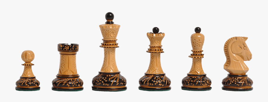 Burnt Boxwood And Natural Boxwood - Wooden Chess Pieces Png, Transparent Clipart
