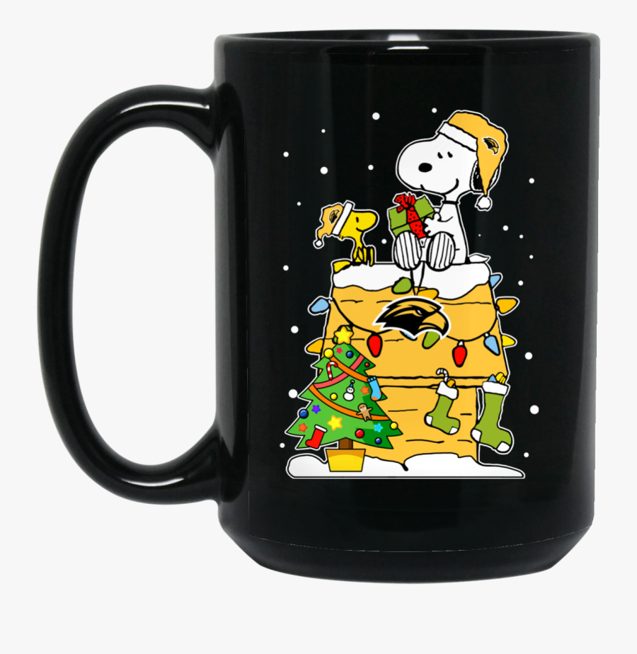 Southern Miss Golden Eagles Mug Christmas Snoopy Woodstock - Christmas Day, Transparent Clipart