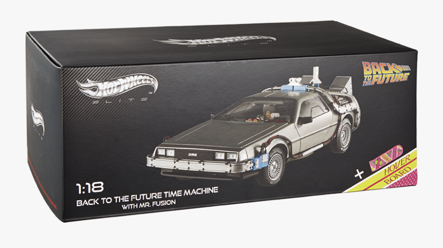 Transparent Back To The Future Car Png - Hot Wheels Elite Back To The Future Delorean, Transparent Clipart