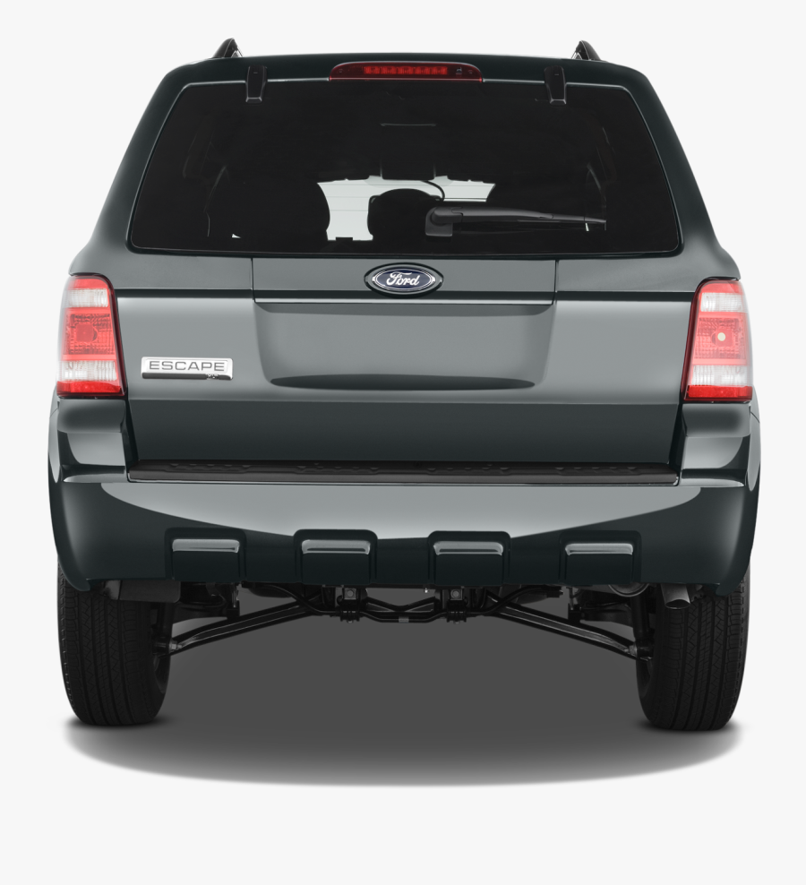 Transparent Back Of Car Clipart - 2012 Ford Escape Rear View, Transparent Clipart