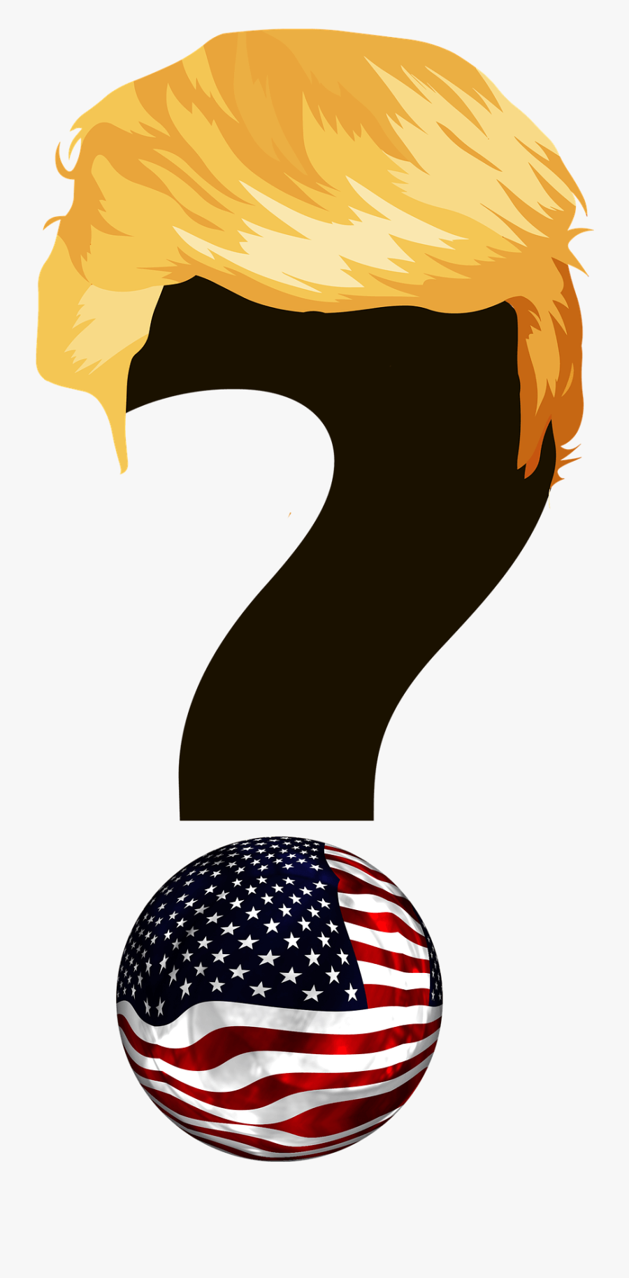 Geralt - Vraagteken Trump, Transparent Clipart